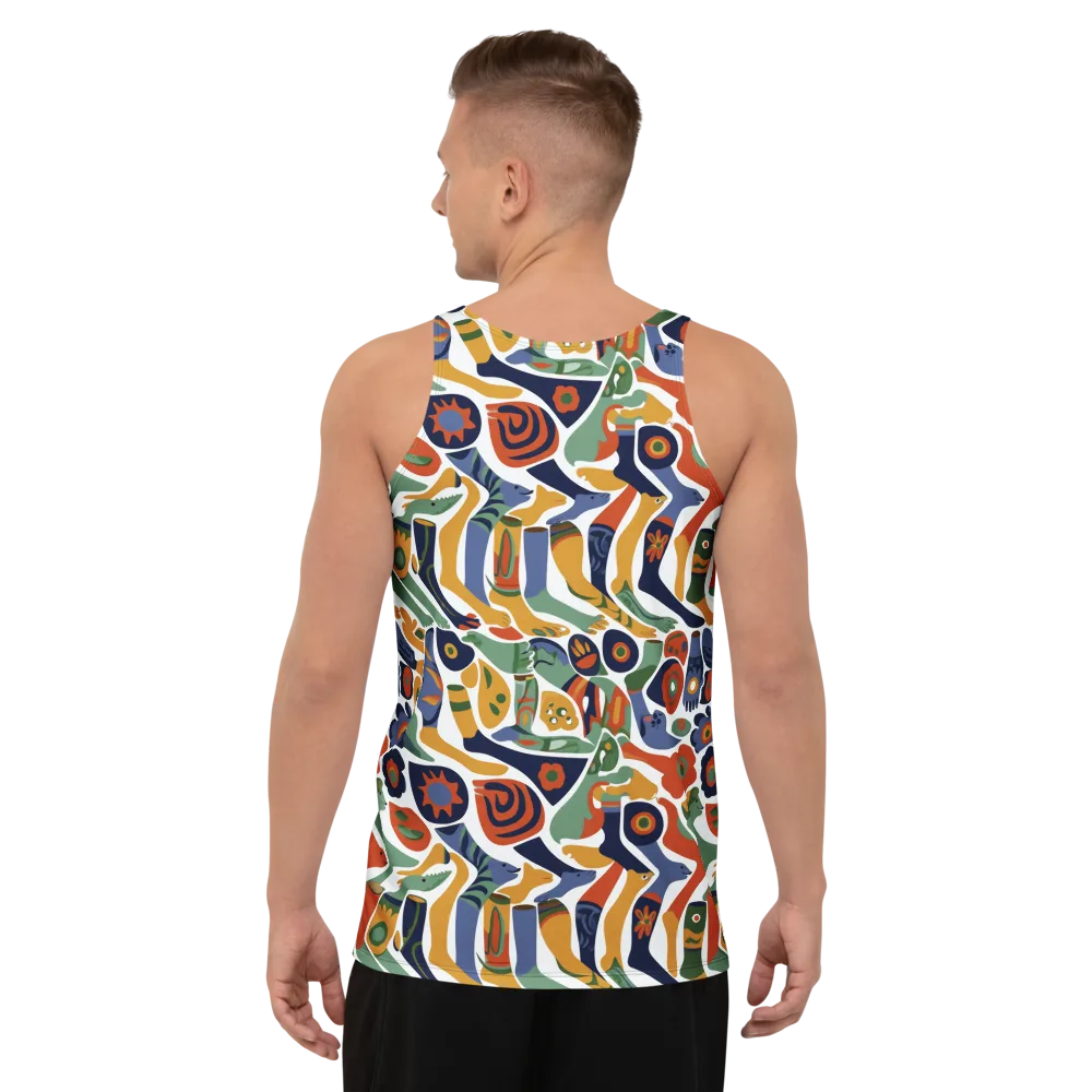 Menagerie Moderne on Men's Tank Top — Back