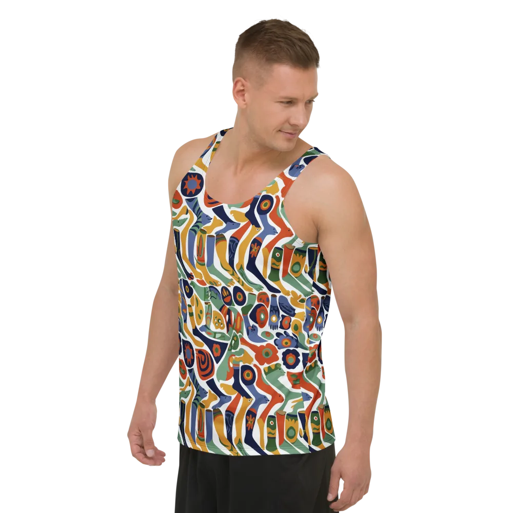 Menagerie Moderne on Men's Tank Top — Left Front