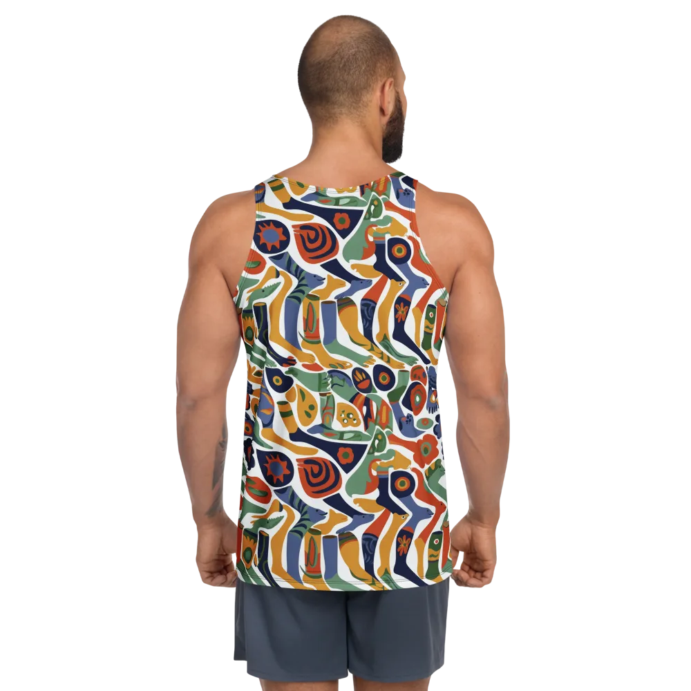 Menagerie Moderne on Men's Tank Top — Back