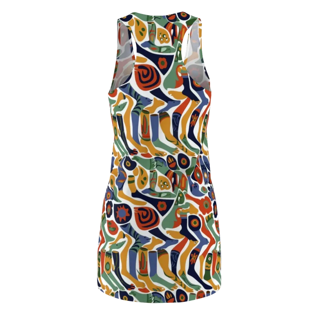 Menagerie Moderne on Racerback Dress — Back