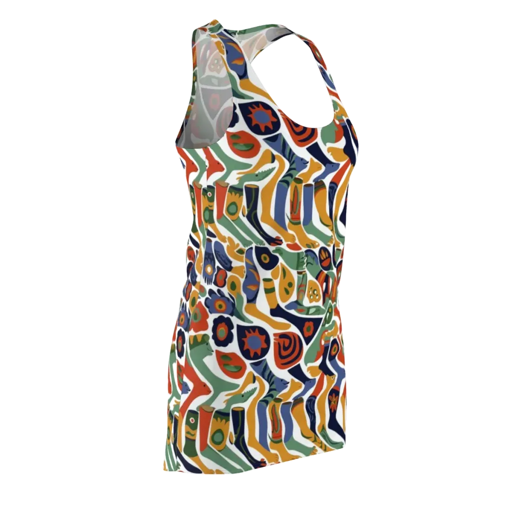 Menagerie Moderne on Racerback Dress — Front Side
