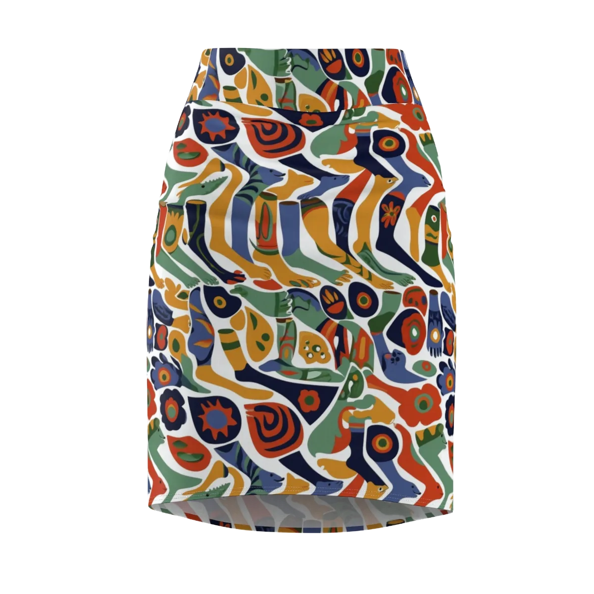 Menagerie Moderne on Pencil Skirt — Front