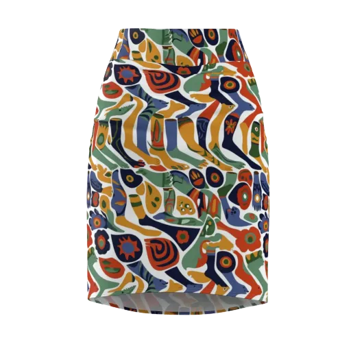 Menagerie Moderne on a Pencil Skirt