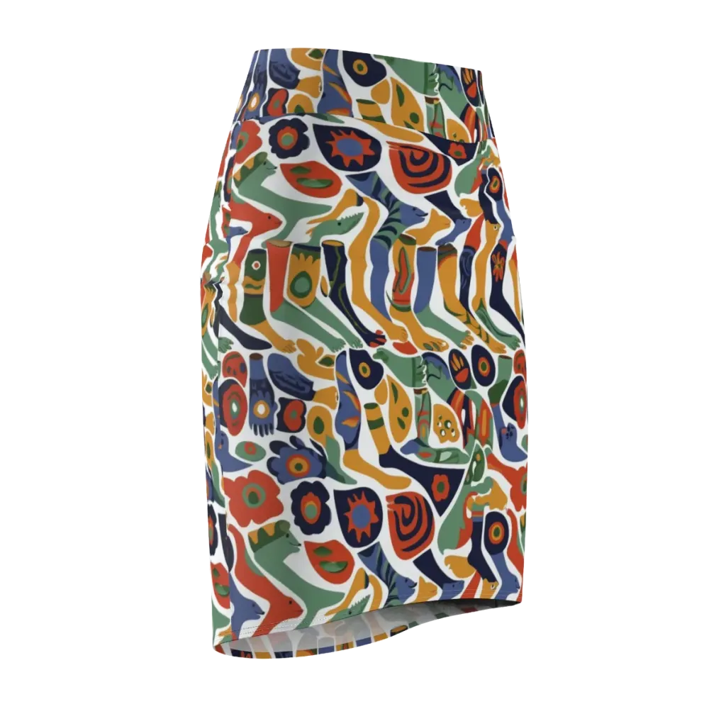 Menagerie Moderne on Pencil Skirt — Front Side