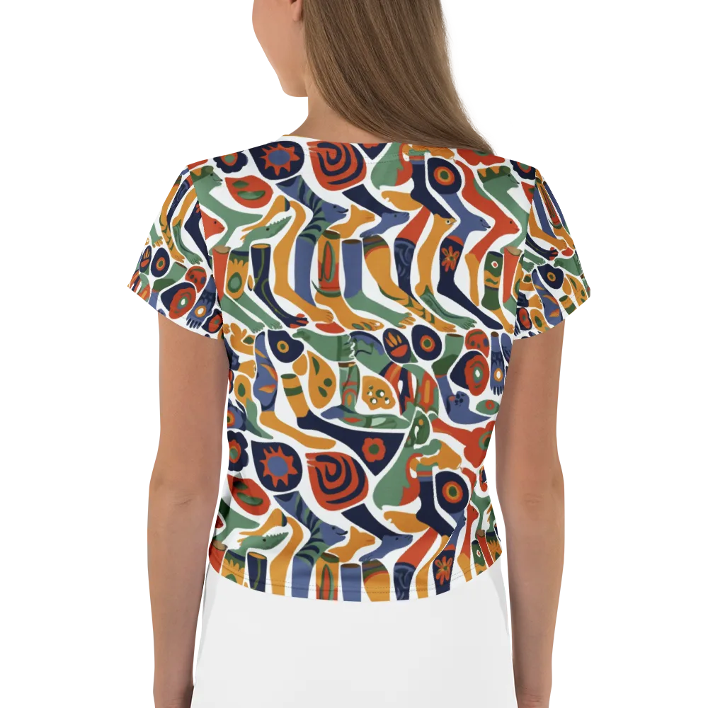 Menagerie Moderne on Crop Tee — Back