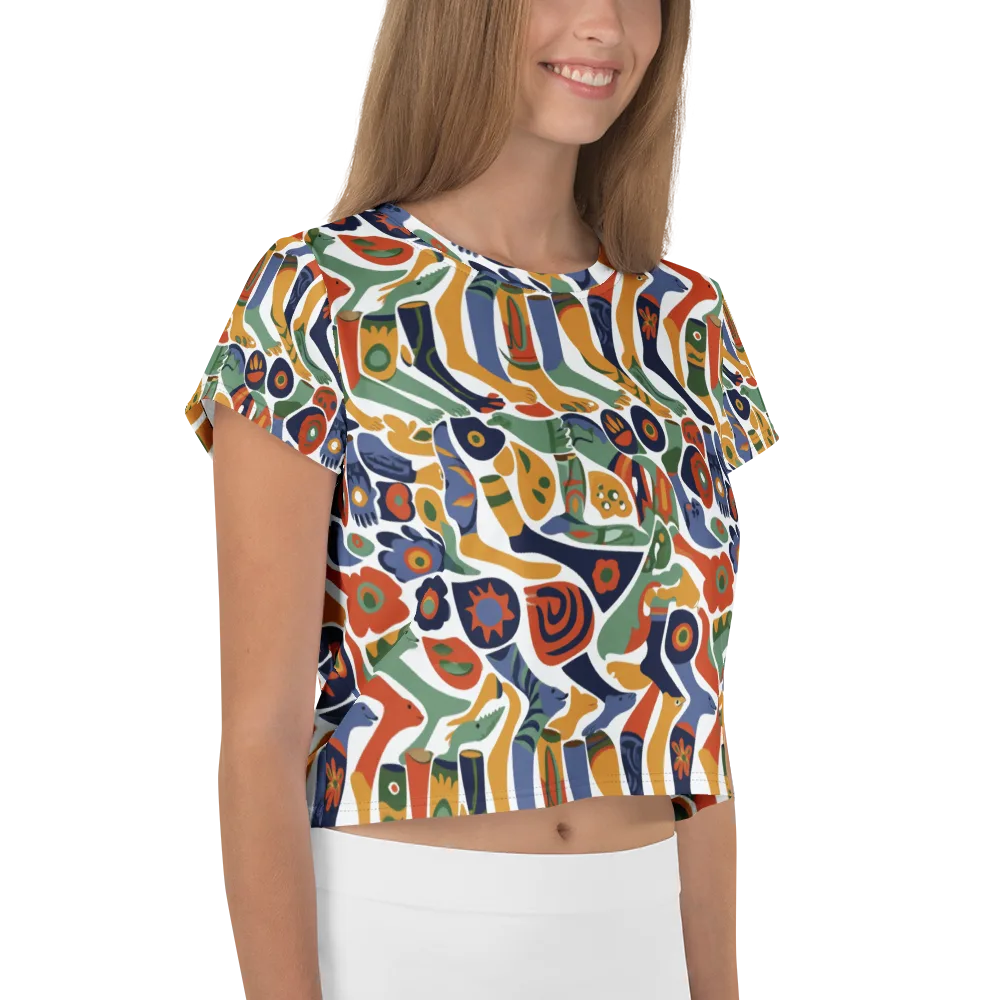Menagerie Moderne on Crop Tee — Right