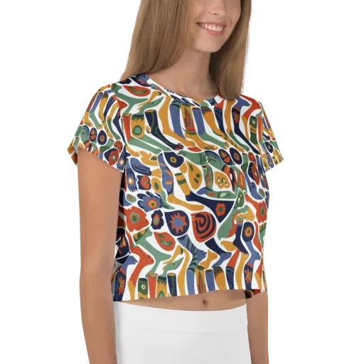 Menagerie Moderne on a Crop Tee