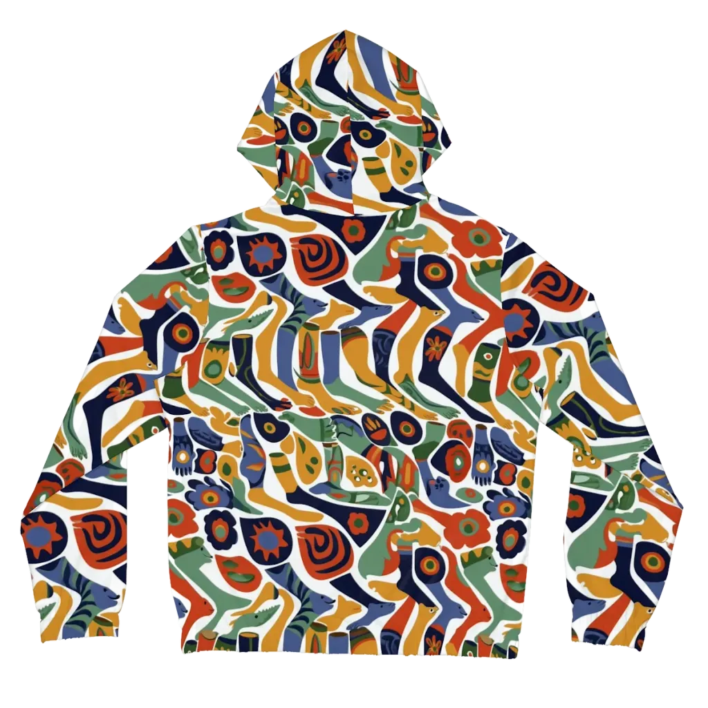 Menagerie Moderne on Women's Full-Zip Hoodie — Back