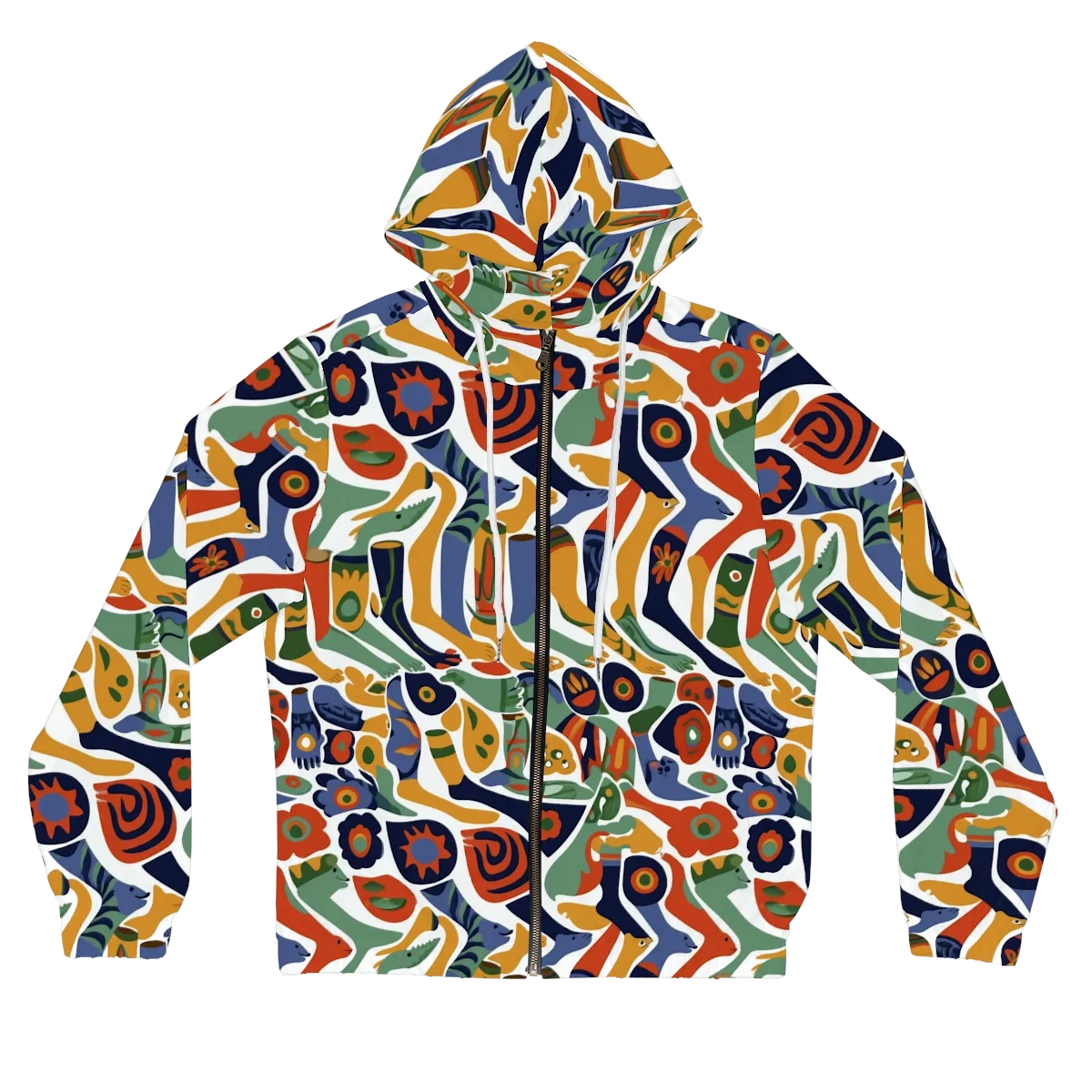 Menagerie Moderne on Women's Full-Zip Hoodie — Front