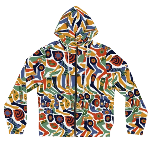 Menagerie Moderne on a Women's Full-Zip Hoodie