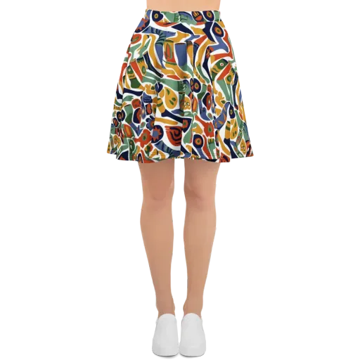 Menagerie Moderne on a Skater Skirt
