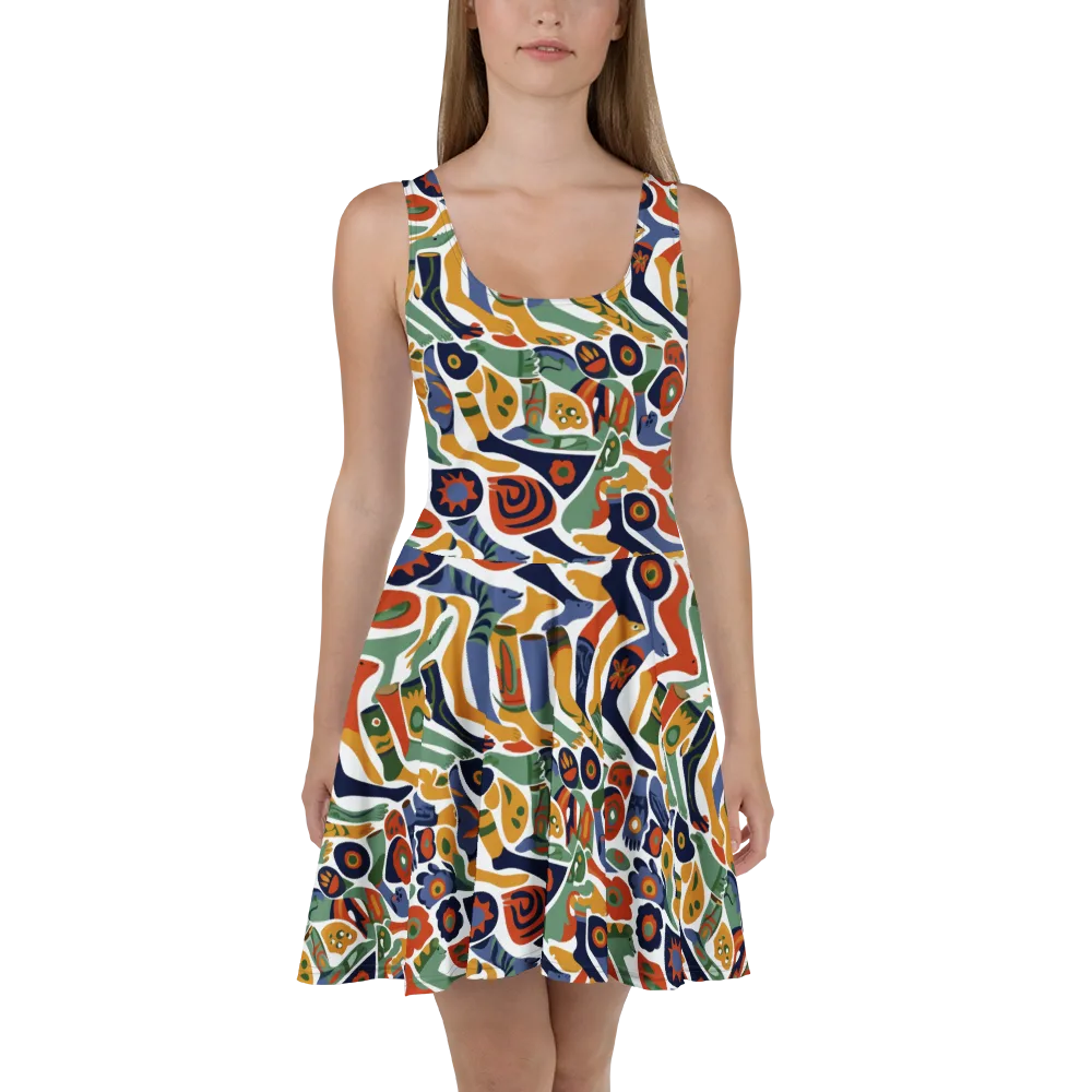 Menagerie Moderne on Skater Dress — Front