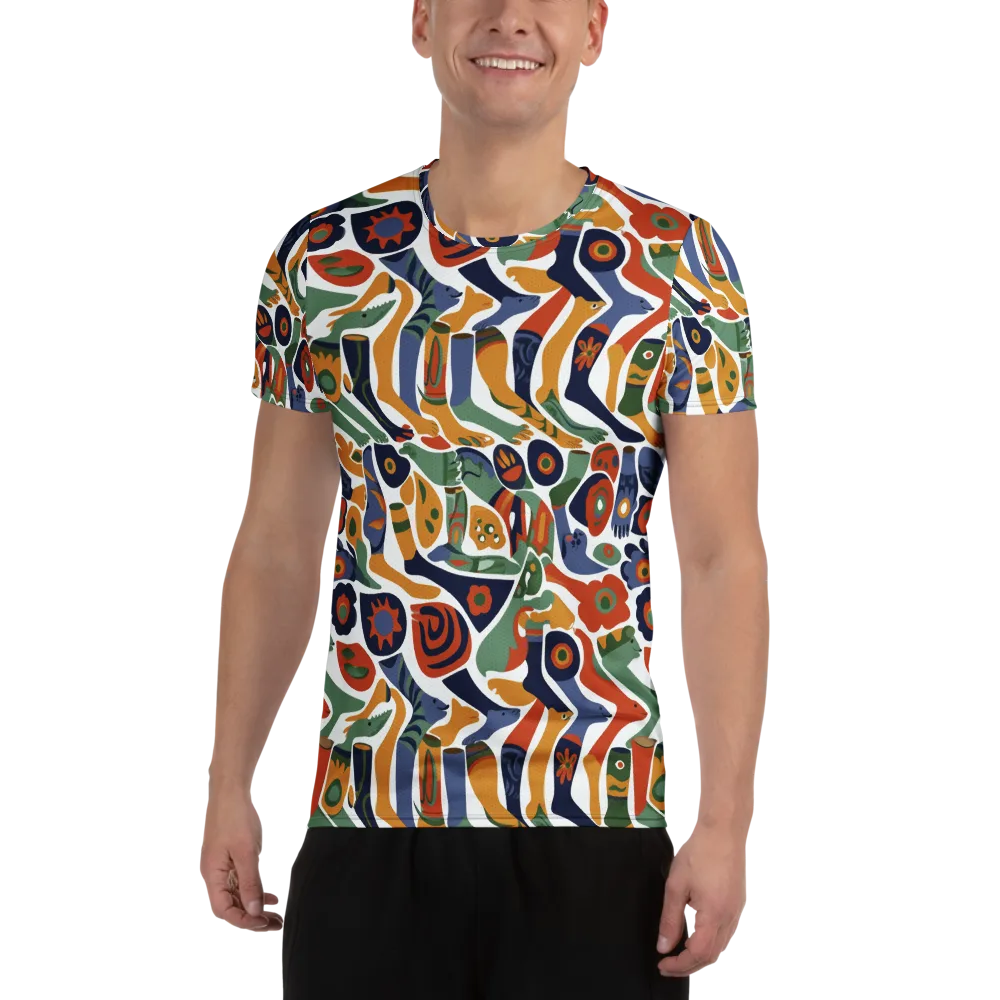 Menagerie Moderne on Men's Athletic T-Shirt — Front