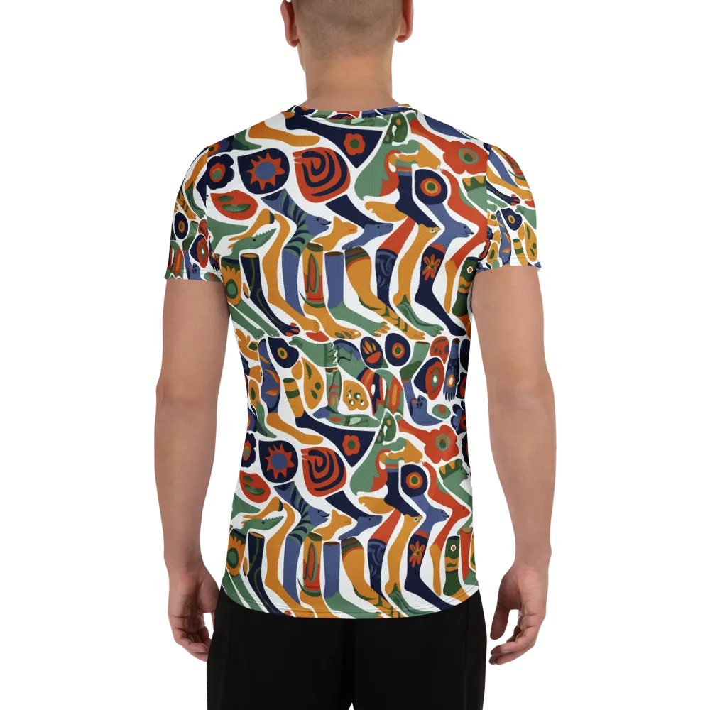 Menagerie Moderne on Men's Athletic T-Shirt — Back