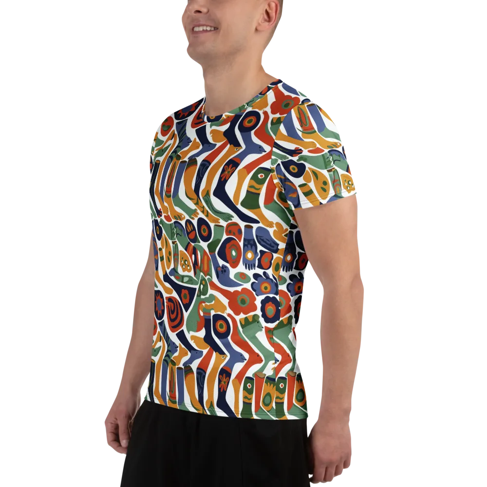 Menagerie Moderne on Men's Athletic T-Shirt — Left