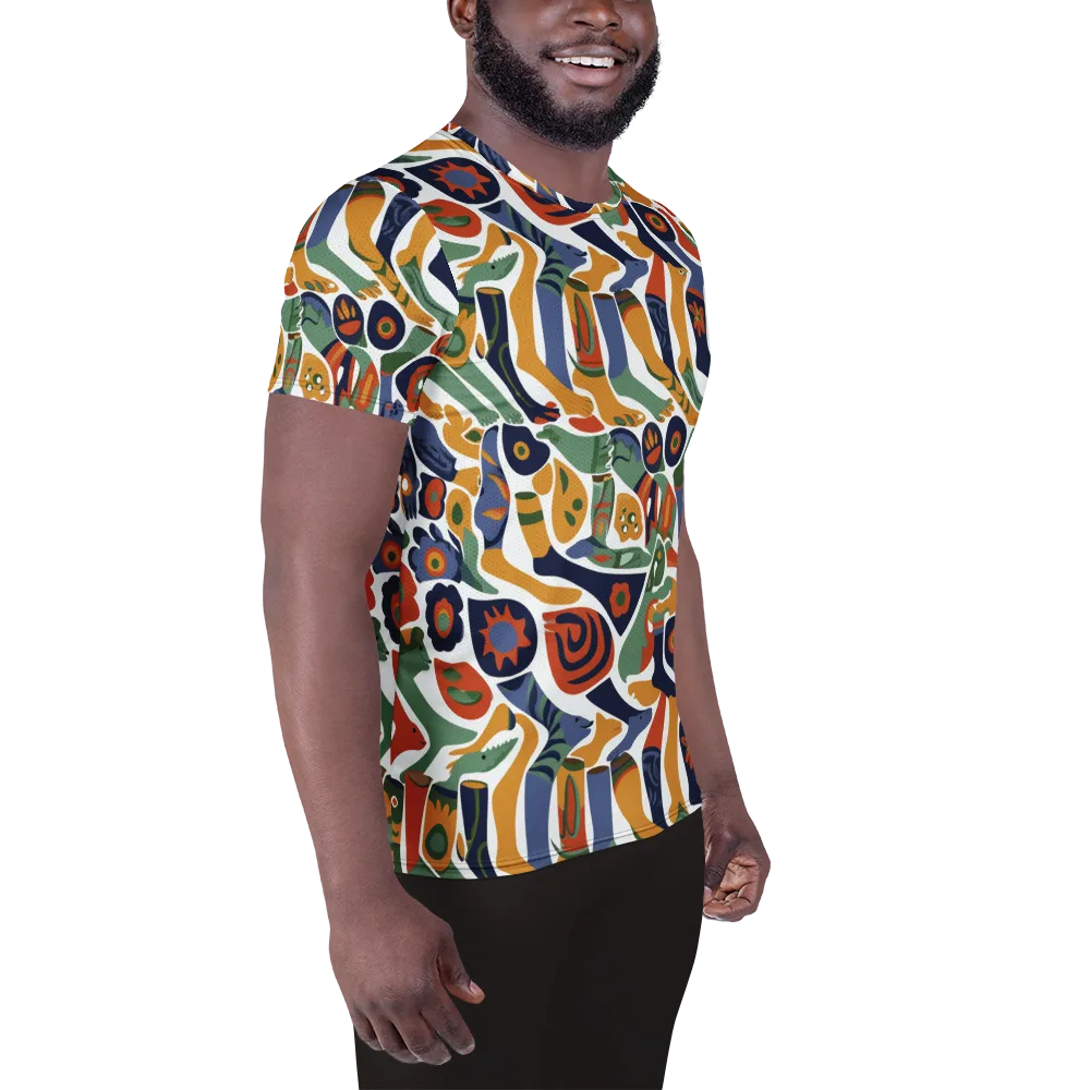 Menagerie Moderne on Men's Athletic T-Shirt — Right