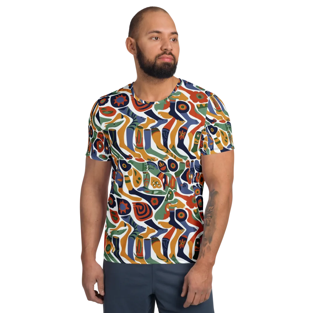 Menagerie Moderne on Men's Athletic T-Shirt — Front