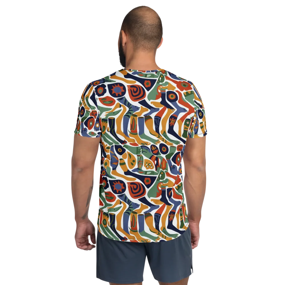 Menagerie Moderne on Men's Athletic T-Shirt — Back