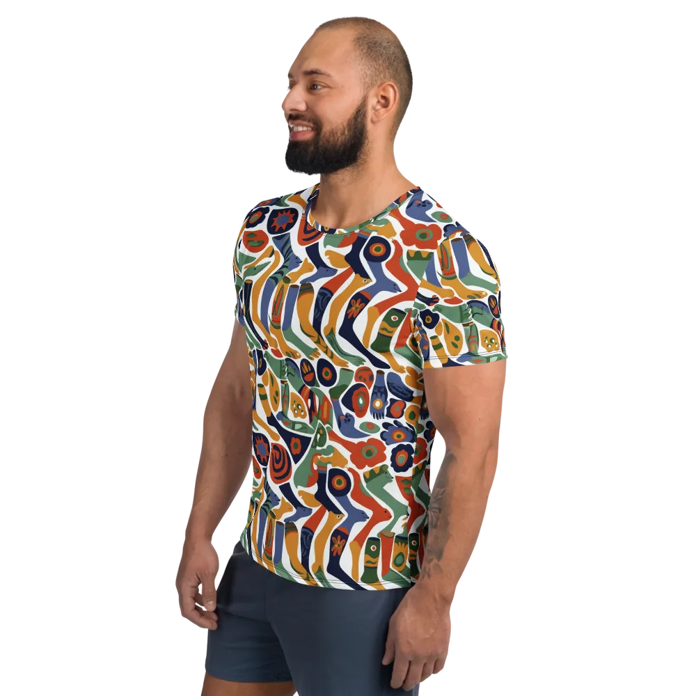 Menagerie Moderne on Men's Athletic T-Shirt — Left