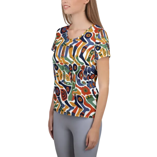 Menagerie Moderne on a Women's Athletic T-Shirt