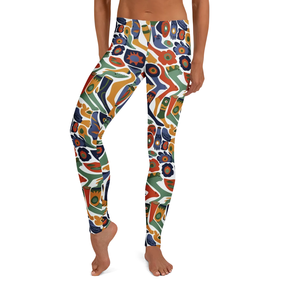 Menagerie Moderne on Leggings — Front