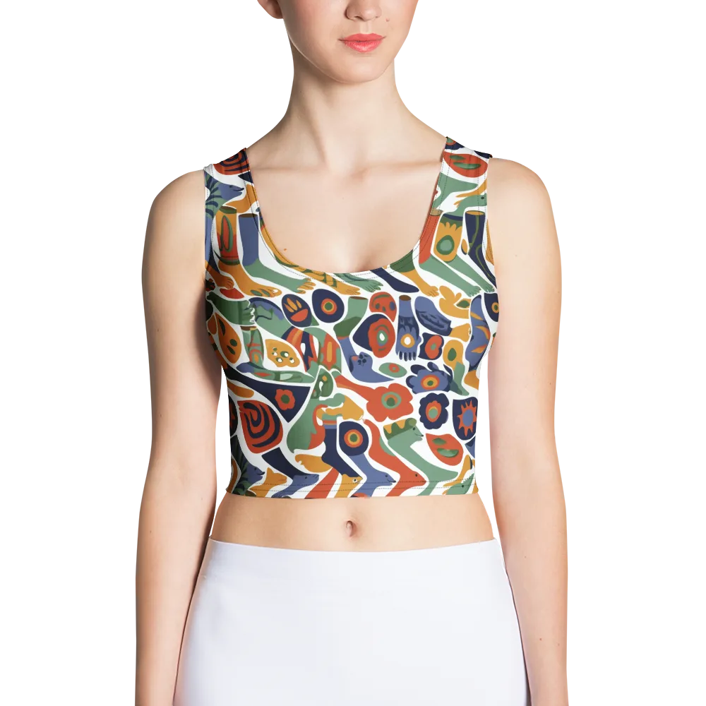 Menagerie Moderne on Crop Top — Front