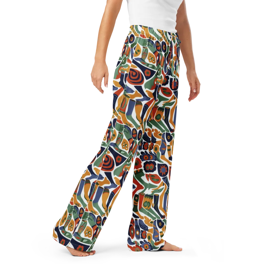 Menagerie Moderne on Women's Pajama Pants — Right Front