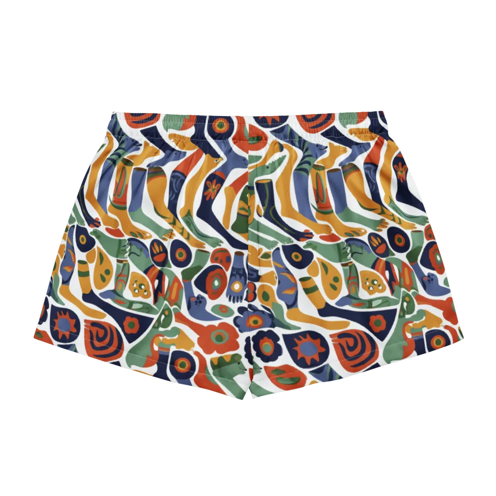 Menagerie Moderne on Women's Pajama Shorts — Back