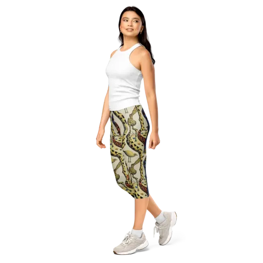 Giraffe Dreamscape on a Capri Leggings