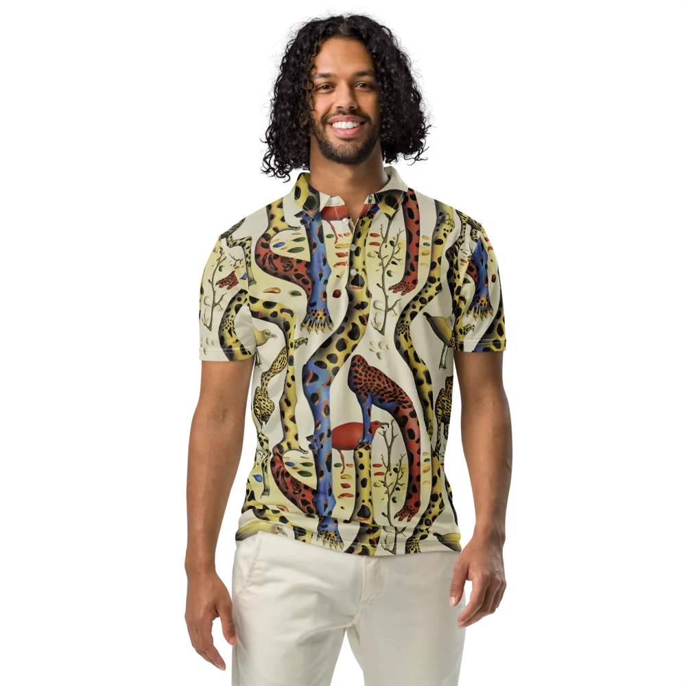 Giraffe Dreamscape on Men's Slim Fit Polo Shirt — Front