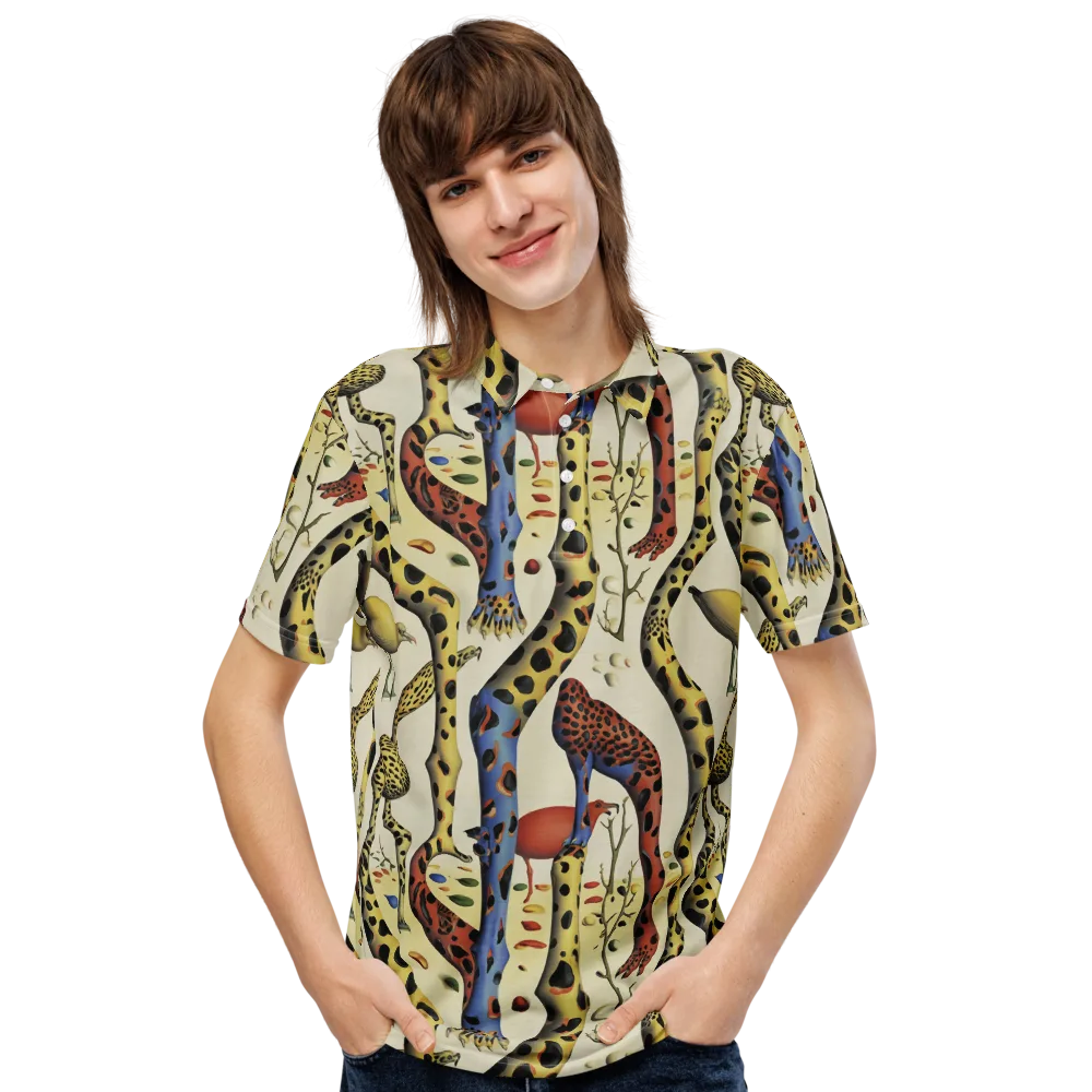 Giraffe Dreamscape on Men's Slim Fit Polo Shirt — Front