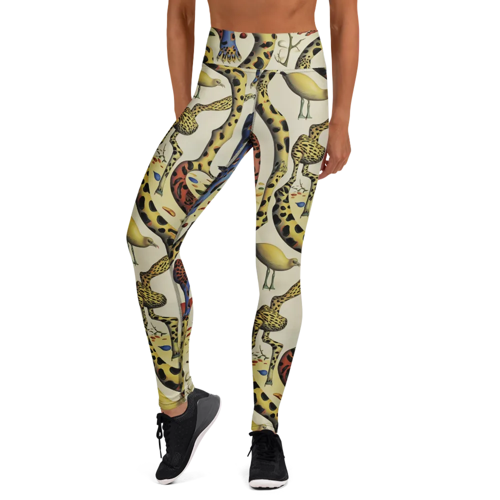 Giraffe Dreamscape on Yoga Leggings — Front