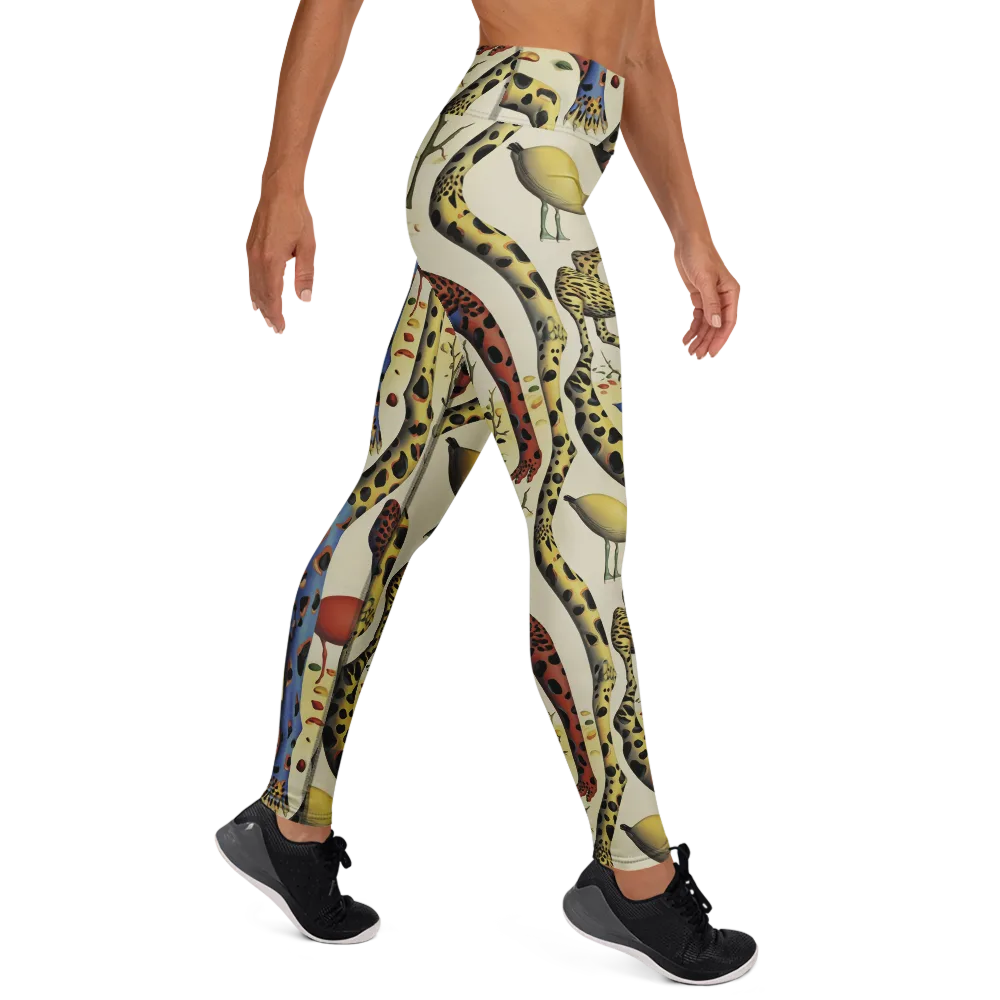 Giraffe Dreamscape on Yoga Leggings — Right