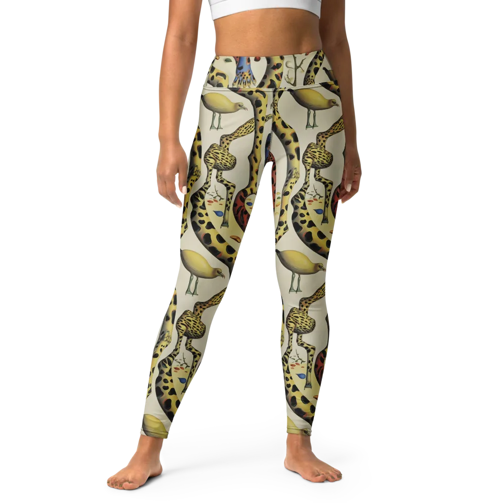 Giraffe Dreamscape on Yoga Leggings — Front