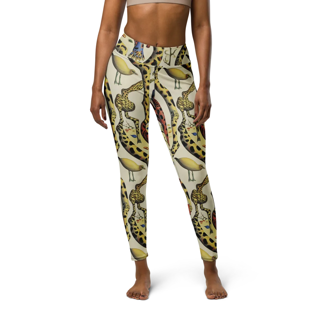 Giraffe Dreamscape on Yoga Leggings — Front