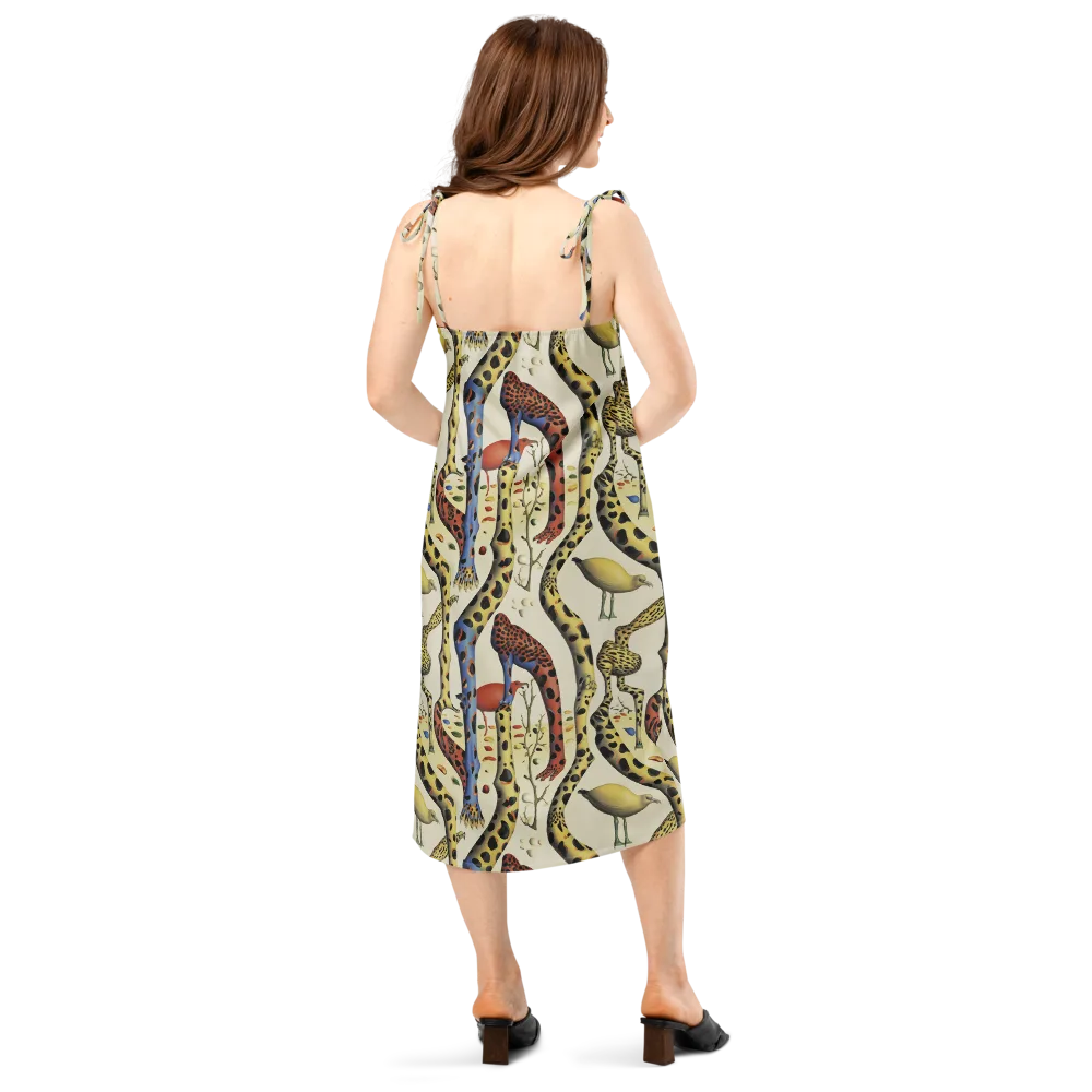 Giraffe Dreamscape on Slip Dress — Back