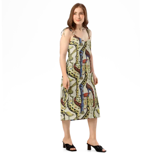 Giraffe Dreamscape on a Slip Dress