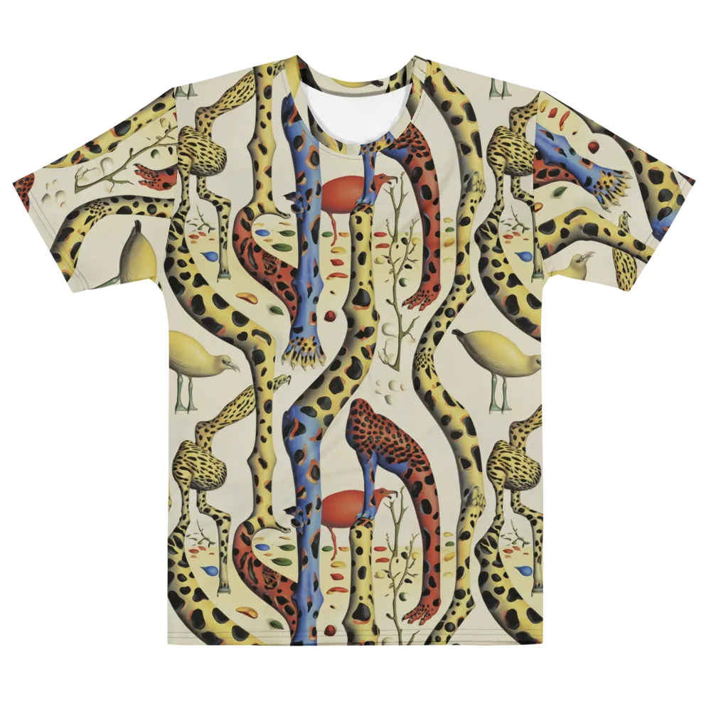 Giraffe Dreamscape on Men's Cotton Crew Neck T-Shirt — Front