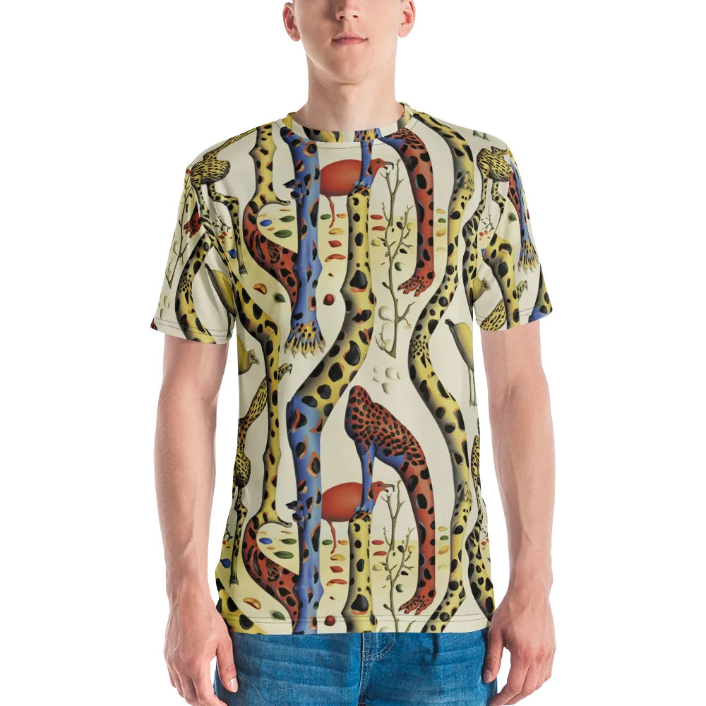 Giraffe Dreamscape on Men's Crew Neck T-Shirt — Front