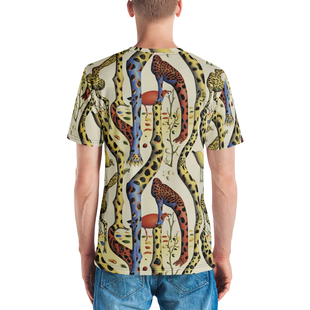 Giraffe Dreamscape on Men's Crew Neck T-Shirt — Back