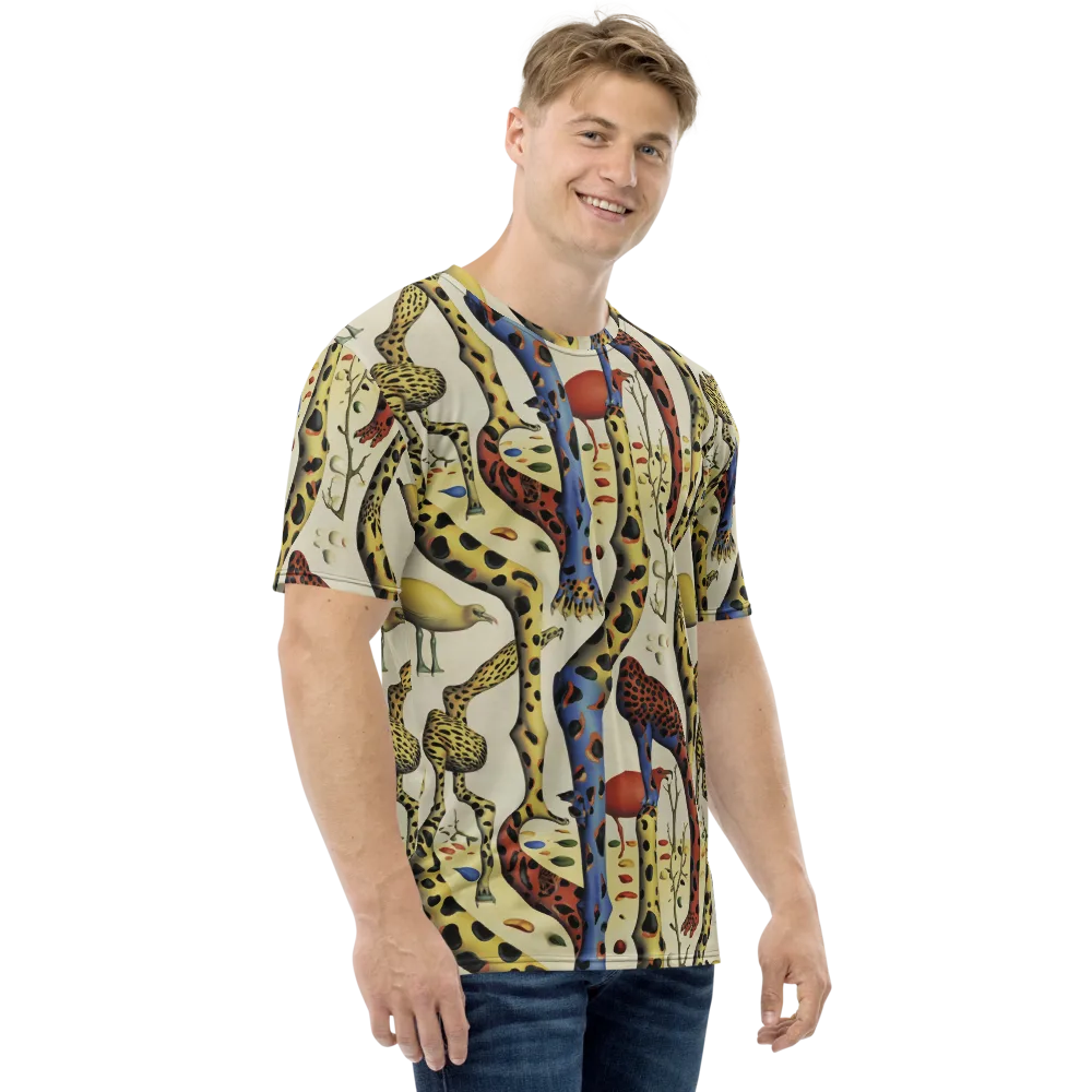 Giraffe Dreamscape on Men's Crew Neck T-Shirt — Right