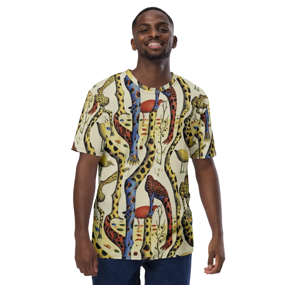 Giraffe Dreamscape on Men's Crew Neck T-Shirt — Front