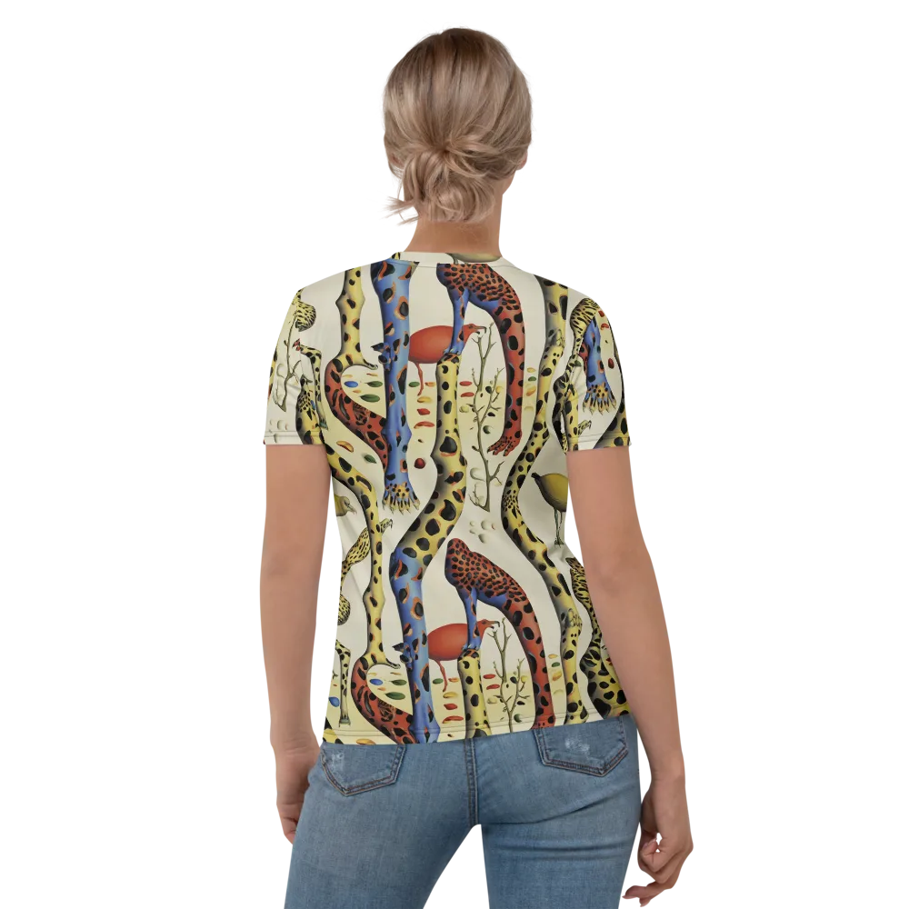 Giraffe Dreamscape on Women's Crew Neck T-Shirt — Back