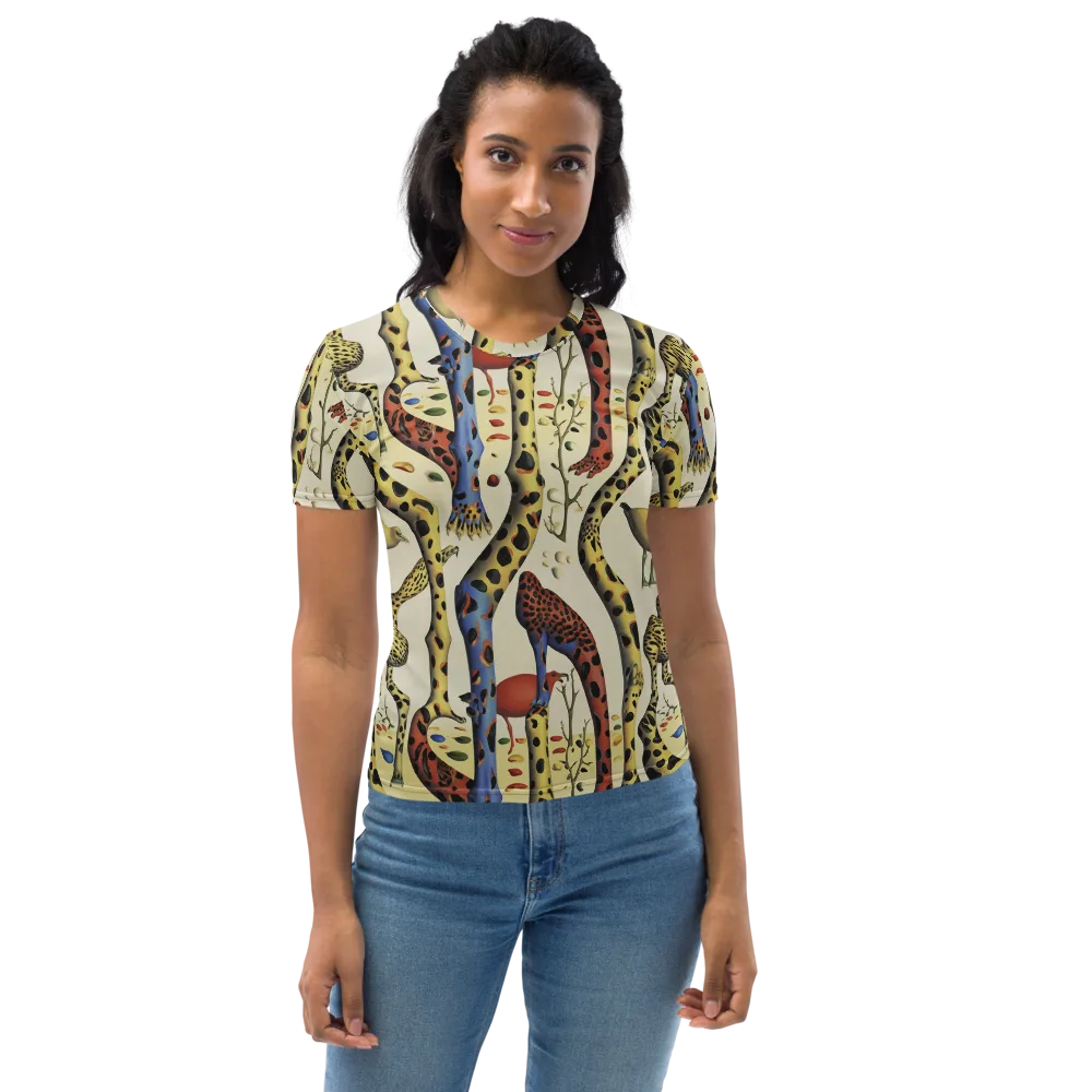 Giraffe Dreamscape on Women's Crew Neck T-Shirt — Front