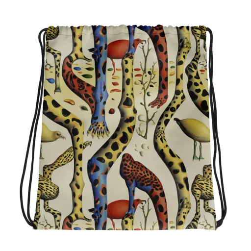 Giraffe Dreamscape on a Drawstring Bag