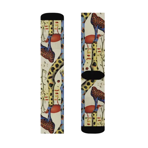 Giraffe Dreamscape on a Socks