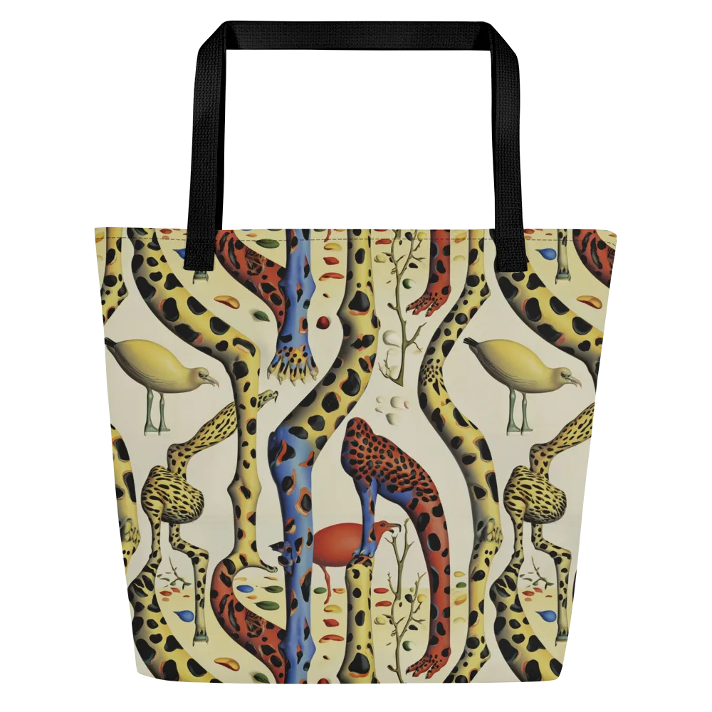 Giraffe Dreamscape on Large Tote Bag W/ Pocket — Front
