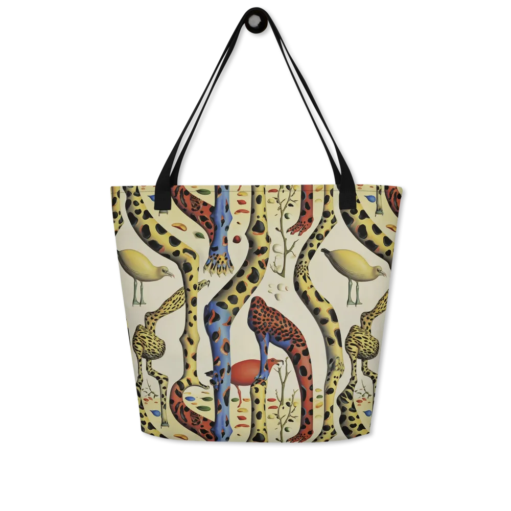 Giraffe Dreamscape on Large Tote Bag W/ Pocket — Front