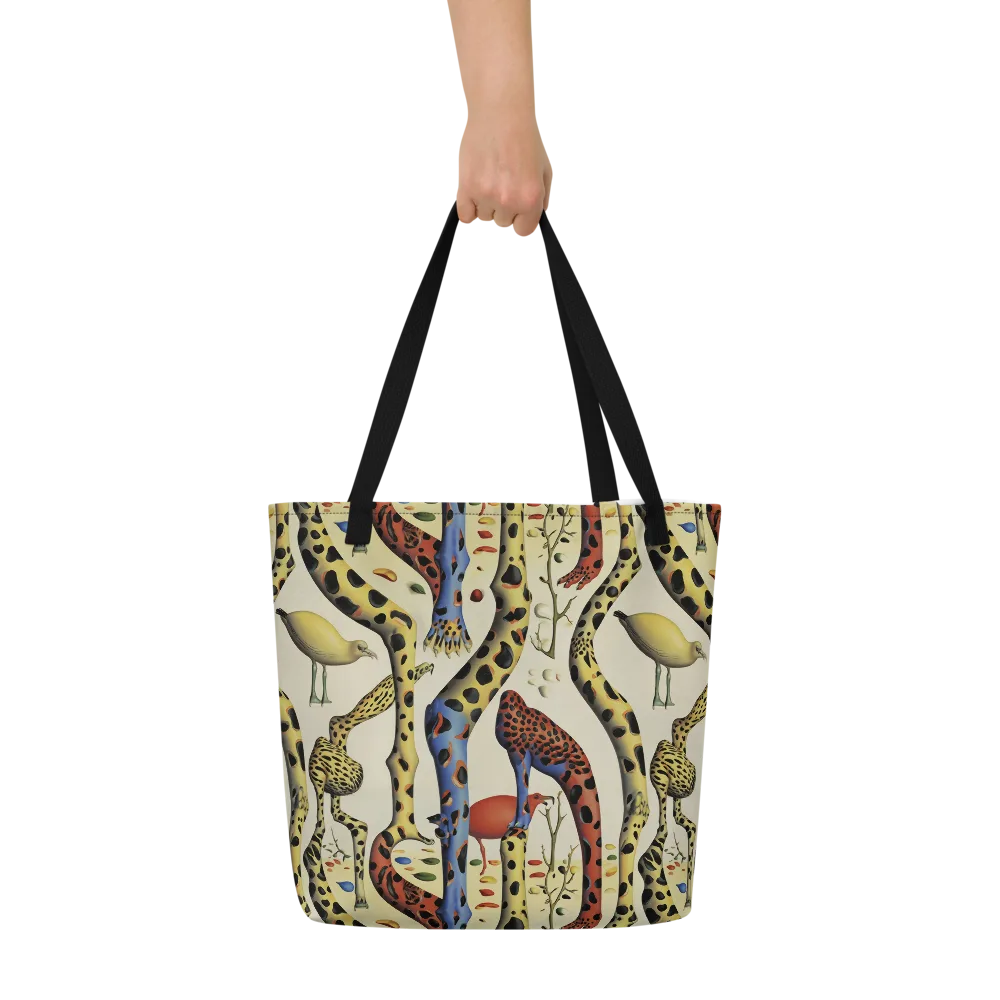Giraffe Dreamscape on Large Tote Bag W/ Pocket — Front
