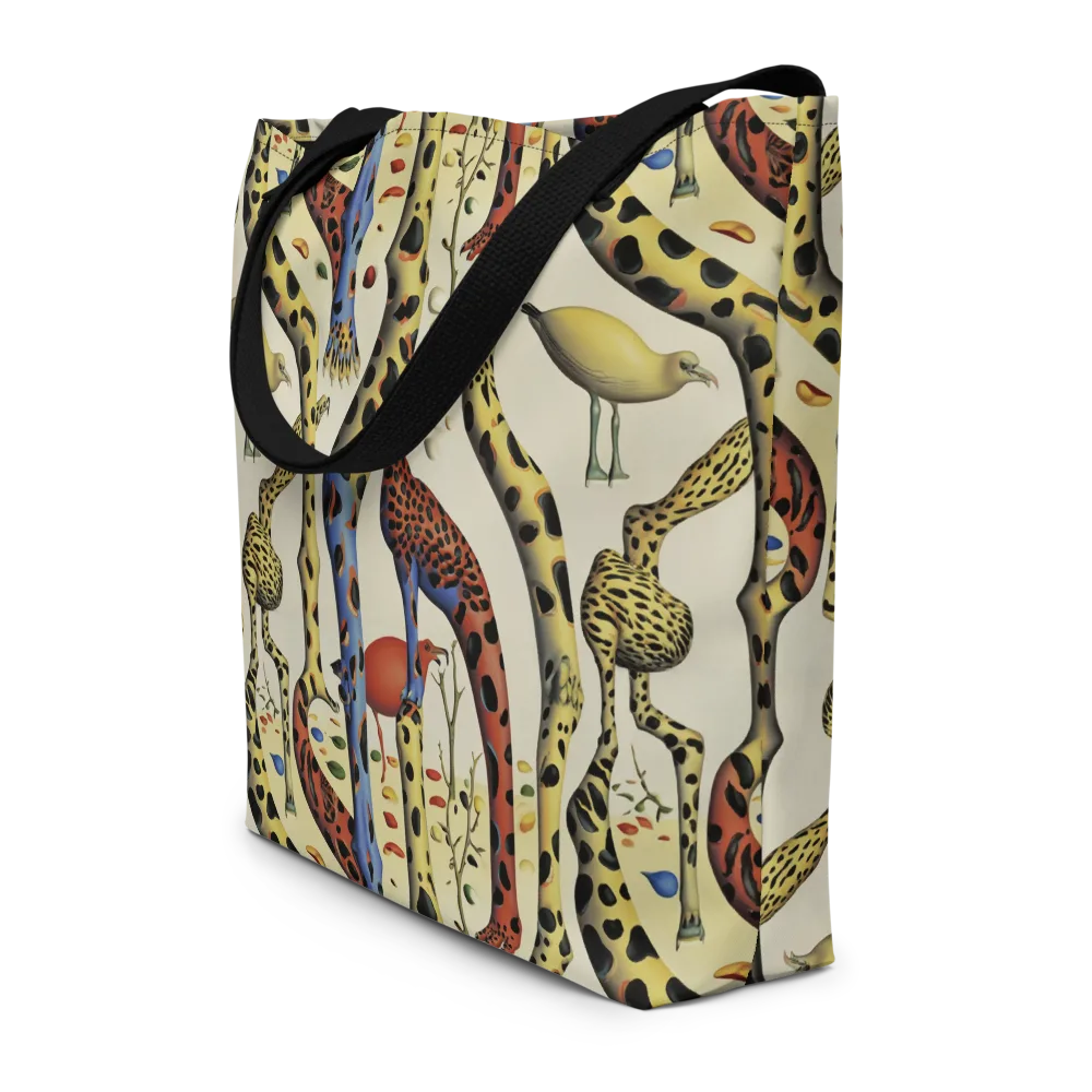 Giraffe Dreamscape on Large Tote Bag W/ Pocket — Front
